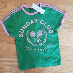 Urban Outfitters UO Sunday Club Saint Tropez Fitted Ringer Tee